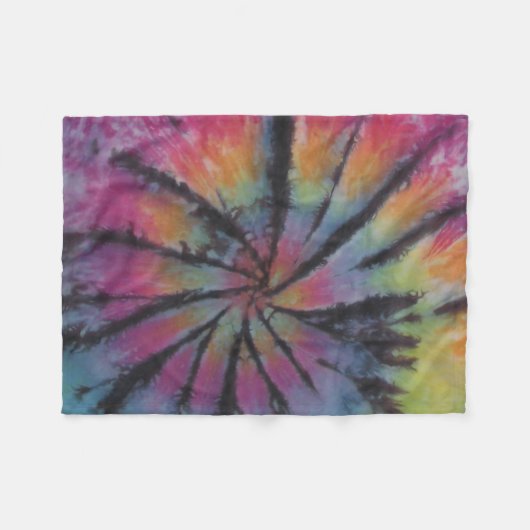 Pastel Tie Dye Swirl Fleece Deken (Voorkant (Horizontaal))