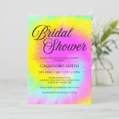 Pastel Tie Dye Swirl Vrijgezellenfeest Kaart (Staand voorkant)