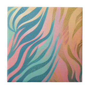 Pastel Tijgerstreep Tegeltje