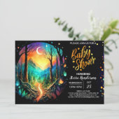 Pastel Timber Adventure wacht op Baby shower Kaart (Staand voorkant)