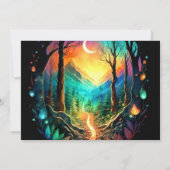 Pastel Timber Adventure wacht op Baby shower Kaart (Achterkant)