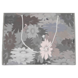 Pastel tinten van grijs en roze geschenk tas large cadeautasje