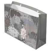 Pastel tinten van grijs en roze geschenk tas large cadeautasje (Achterkant Gekanteld)