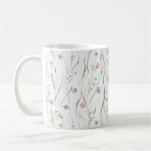 Pastel Tiny Spring Flowers Patroon Koffiemok (Links)