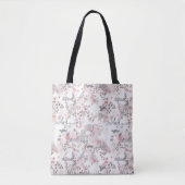 Pastel Tone Floral Seamless Pattern Tote Bag (Voorkant)