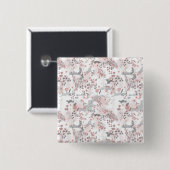 Pastel Tone Floral Seamless Pattern Vierkante Button 5,1 Cm (Voorkant /achterkant)