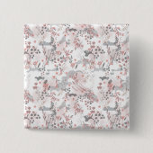 Pastel Tone Floral Seamless Pattern Vierkante Button 5,1 Cm (Voorkant)