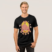 pastel-toned fox-rabbit Tri-Blend shirt (Voorkant volledig)