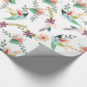 Pastel Tones Bloemen Patroon Cadeaupapier (Hoek)