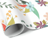 Pastel Tones Bloemen Patroon Cadeaupapier (Rol Hoek)