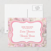 Pastel Tones Flowers Aankondigingskaart (Voorkant / Achterkant)