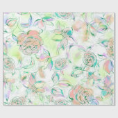 Pastel Tones Handverf Rozen Cadeaupapier (Vlak)