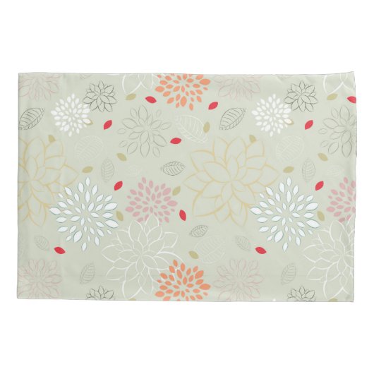 Pastel Tones Retro Bloem Kussensloop (Achterkant)