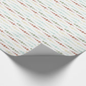 Pastel Tones Retro Icicles Cirkel Patroon Cadeaupapier (Hoek)
