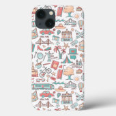 Pastel Tourist Pattern Case-Mate iPhone Case (Achterkant)