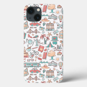 Pastel Tourist Pattern Case-Mate iPhone Case