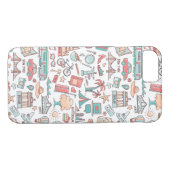 Pastel Tourist Pattern Case-Mate iPhone Case (Achterkant (Horizontaal))