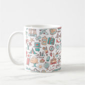 Pastel Tourist Pattern Koffiemok (Links)