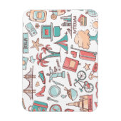 Pastel Tourist Pattern Magneet (Verticaal)