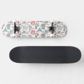 Pastel Tourist Pattern Persoonlijk Skateboard (Horizontaal)