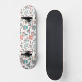 Pastel Tourist Pattern Persoonlijk Skateboard (Voorkant)