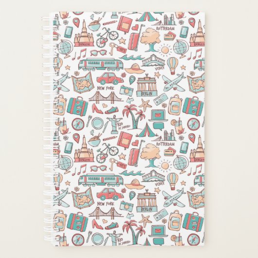 Pastel Tourist Pattern Planner (Voorkant)