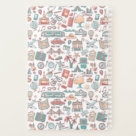 Pastel Tourist Pattern Planner (Achterkant)