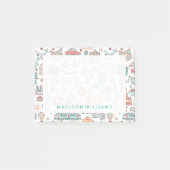 Pastel Tourist Pattern Post-it® Notes (Voorkant)