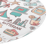 Pastel Tourist Pattern Snijplank (Hoek)