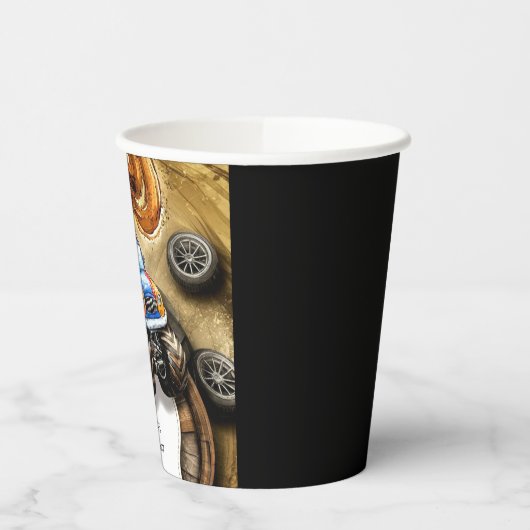 Pastel Track Monster Truck Verjaardag Papieren Bekers (Links)