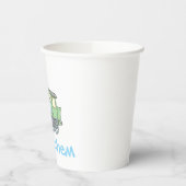 Pastel Train upsherin cup Papieren Bekers (Links)