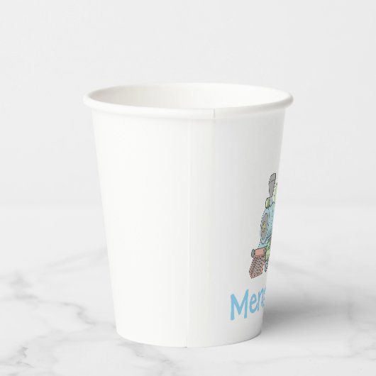 Pastel Train upsherin cup Papieren Bekers (Rechts)