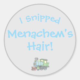 Pastel Train upsherin I Snipped Ronde Sticker