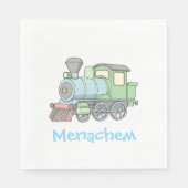 Pastel Train upsherin servetten (Voorkant)