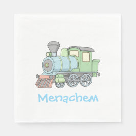 Pastel Train upsherin servetten