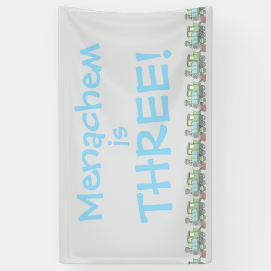 Pastel Train upsherin Spandoek (Verticaal)