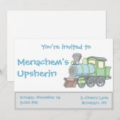 Pastel Train upsherin uitnodiging (Voorkant / Achterkant)