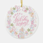Pastel Treats | Sweet Holiday Wishes Keramisch Ornament (Voorkant)