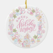 Pastel Treats | Sweet Holiday Wishes Keramisch Ornament (Achterkant)