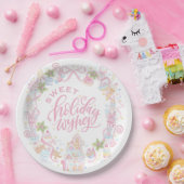Pastel Treats | Sweet Holiday Wishes Papieren Bordje (Feest)