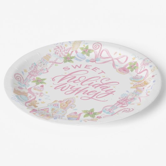 Pastel Treats | Sweet Holiday Wishes Papieren Bordje (Gekanteld)
