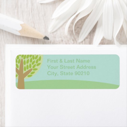 Pastel Tree & Sky Etiket (Insitu)