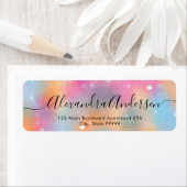Pastel Trendy Modern Chic Fancy Calligrafielabel Etiket (Insitu)
