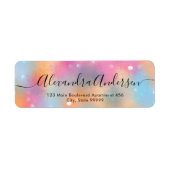 Pastel Trendy Modern Chic Fancy Calligrafielabel Etiket (Voorkant)