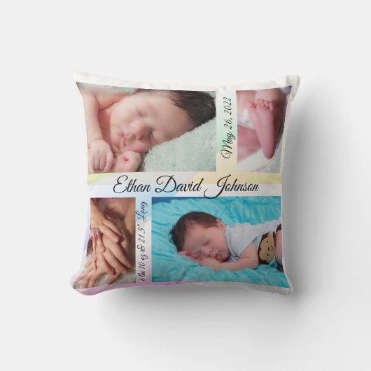 Pastel Triangles Baby Kussen (Voorkant)