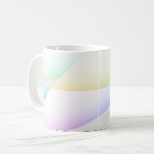 Pastel Triangles Coffee Mok (Voorkant links)