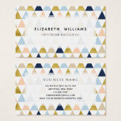 Pastel Triangles Interior Designer Visitekaartjes (Voorkant /achterkant)
