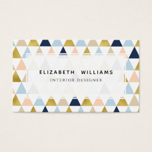 Pastel Triangles Interior Designer Visitekaartjes