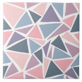 Pastel Triangles Mosaic Pattern Tegeltje (Voorkant)