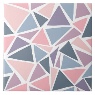 Pastel Triangles Mosaic Pattern Tegeltje